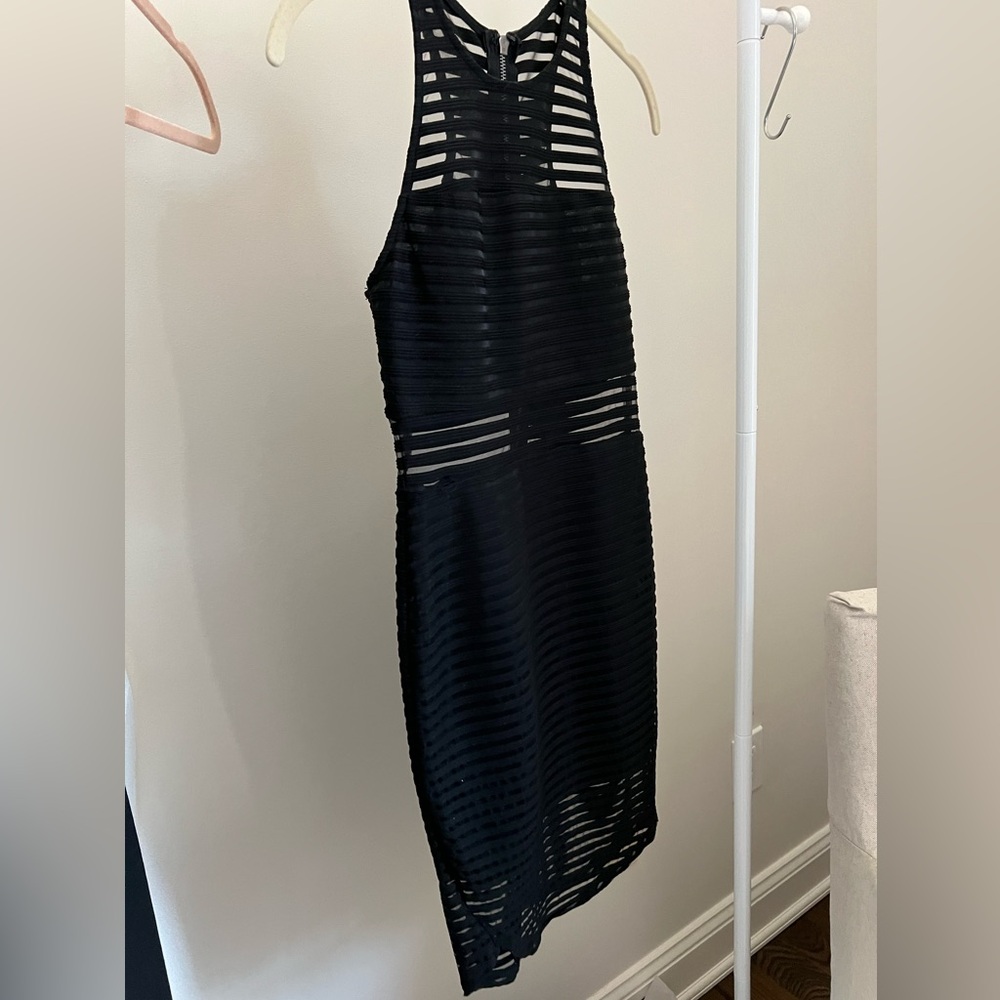 Ribbed Bodycon Dress - Black S